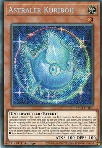 RA04-DE040 - Astraler Kuriboh - Secret Rare - Deutsch - 1. Auflage - Quarter Century Stampede - Mit MZTCG Versandschutz Yugioh von MZTCG