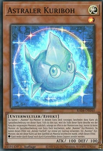 RA04-DE040 - Astraler Kuriboh - Super Rare - Deutsch - 1. Auflage - Quarter Century Stampede - mit MZTCG Versandschutz Yugioh von MZTCG