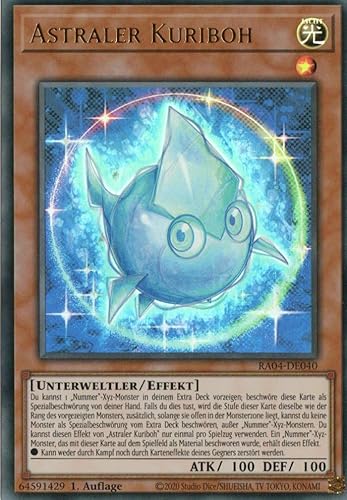 RA04-DE040 - Astraler Kuriboh - Ultra Rare - Deutsch - 1. Auflage - Quarter Century Stampede - mit MZTCG Versandschutz Yugioh von MZTCG