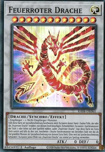 RA04-DE061 - Feuerroter Drache - Super Rare - Deutsch - 1. Auflage - Quarter Century Stampede - Mit MZTCG Versandschutz Yugioh RA04-DE061 - Feuerroter Drache - Super Rare - Deutsch - 1. Auflage - Quarter Century Stampede - Mit MZTCG Versandschutz Yugioh von MZTCG