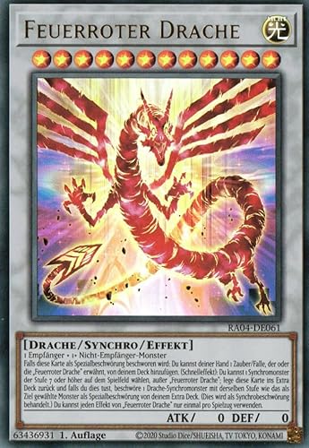 RA04-DE061 - Feuerroter Drache - Ultra Rare - Deutsch - 1. Auflage - Quarter Century Stampede - Mit MZTCG Versandschutz Yugioh RA04-DE061 - Feuerroter Drache - Ultra Rare - Deutsch - 1. Auflage - Quarter Century Stampede - Mit MZTCG Versandschutz Yugioh von MZTCG