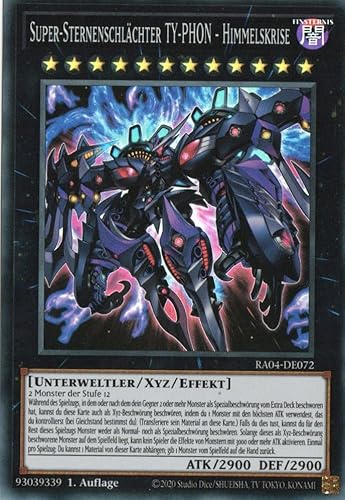 RA04-DE072 - Super-Sternenschlächter TY-PHON - Super Rare - Deutsch - 1. Auflage - Quarter Century Stampede - Mit MZTCG Versandschutz Yugioh von MZTCG