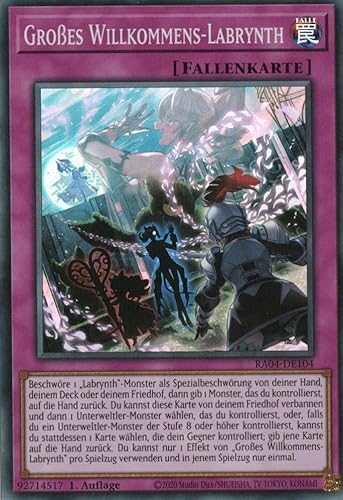 RA04-DE104 - Großes Willkommens-Labrynth - Super Rare - Deutsch - 1. Auflage - Quarter Century Stampede - Mit MZTCG Versandschutz Yugioh von MZTCG