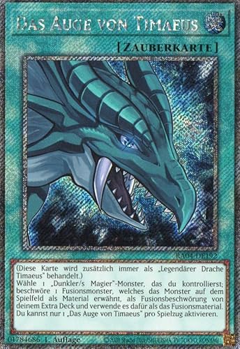 RA04-DE192 - Das Auge Von Timaeus - Platinum Secret Rare - Deutsch - 1. Auflage - Quarter Century Stampede - Mit MZTCG Versandschutz Yugioh RA04-DE192 - Das Auge Von Timaeus - Platinum Secret Rare - Deutsch - 1. Auflage - Quarter Century Stampede - Mit MZTCG Versandschutz Yugioh von MZTCG