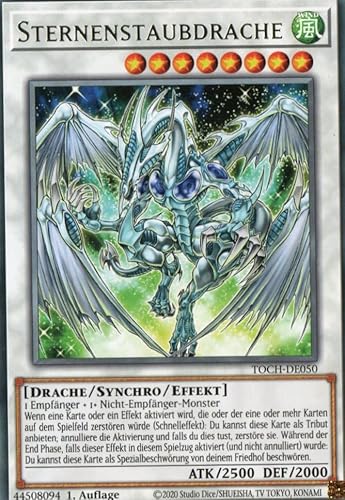 TOCH-DE050 - Sternenstaubdrache - Rare - Reprint - Deutsch - Toon Chaos - mit MZTCG Versandschutz Yugioh von MZTCG