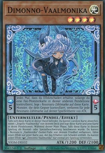 VASM-DE032 - Dimonno-Vaalmonika - Super Rare - 1. Auflage - Deutsch - Einzelkarte aus: Valiant Smashers - mit MZTCG Versandschutz Yugioh von MZTCG