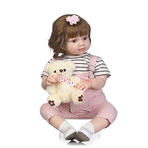 Baby Dolls Real Life Reborn Babies Kleinkind Mädchen Puppen 70cm 28" Soft Silicone Reborn Dolls for Children Gift Clothing Model von MaMaDolls