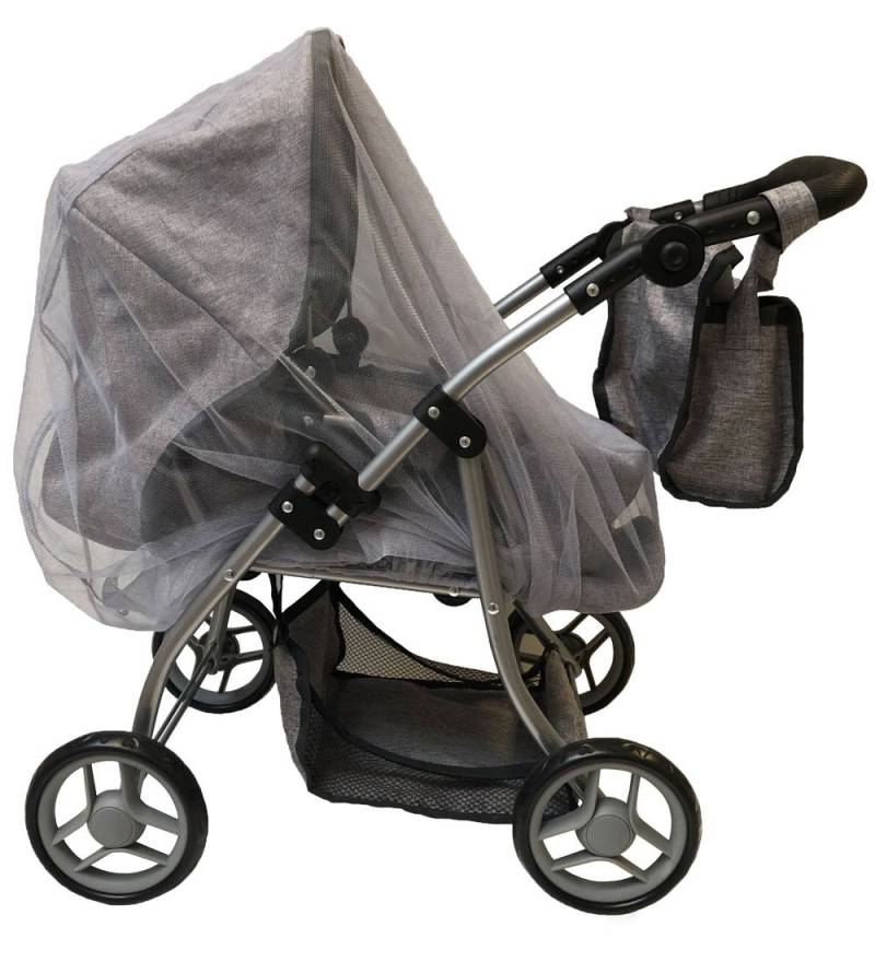1 Puppen-Moskitonetz - Grau - MaMaMeMo - One Size - Puppenzubehör 1 Puppen-Moskitonetz - Grau - MaMaMeMo - One Size - Puppenzubehör von MaMaMeMo