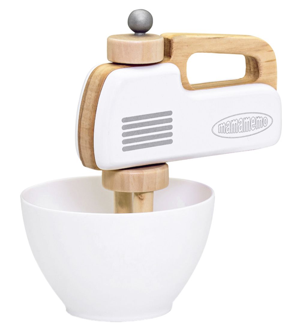 MaMaMeMo Handmixer m. Schüssel - Holz - Weiß - MaMaMeMo - One Size - Spielküchen MaMaMeMo Handmixer m. Schüssel - Holz - Weiß - MaMaMeMo - One Size - Spielküchen von MaMaMeMo