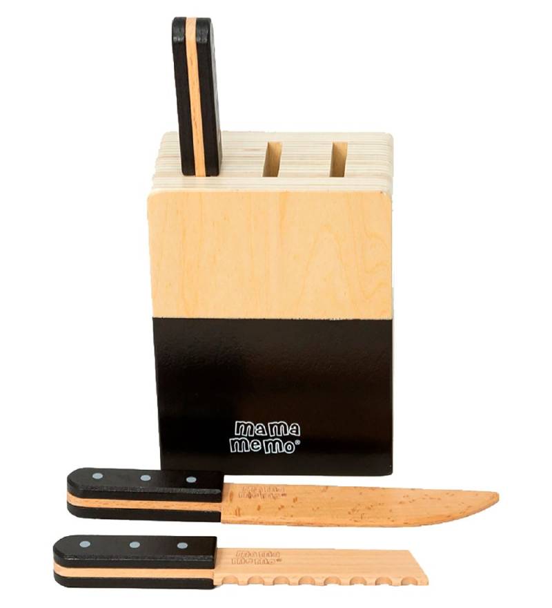 MaMaMeMo Messerblock m. 3 Messer - Holz - MaMaMeMo - One Size - Spiellebensmittel MaMaMeMo Messerblock m. 3 Messer - Holz - MaMaMeMo - One Size - Spiellebensmittel von MaMaMeMo