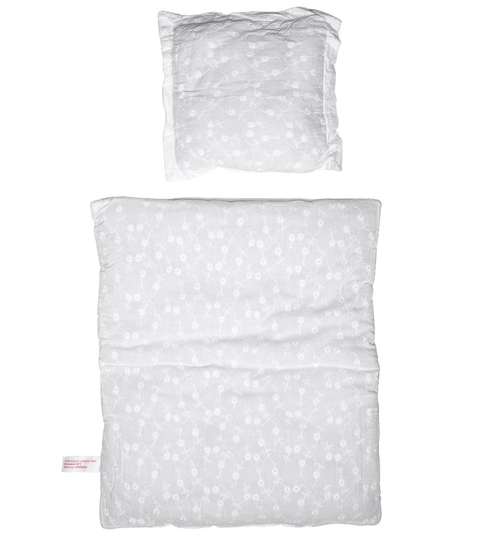 MaMaMeMo Puppenbettwäsche - 33 cm - Weiß m. Blond - MaMaMeMo - One Size - Puppenbettwäsche MaMaMeMo Puppenbettwäsche - 33 cm - Weiß m. Blond - MaMaMeMo - One Size - Puppenbettwäsche von MaMaMeMo