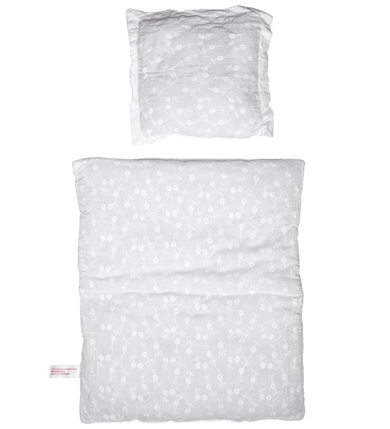 MaMaMeMo Puppenbettwäsche - 33 cm - Weiß m. Blond - MaMaMeMo - One Size - Puppenbettwäsche MaMaMeMo Puppenbettwäsche - 33 cm - Weiß m. Blond - MaMaMeMo - One Size - Puppenbettwäsche von MaMaMeMo