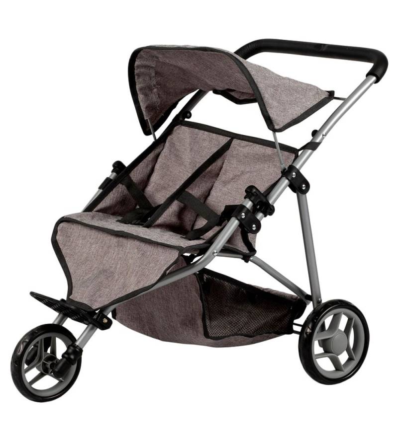 MaMaMeMo Puppenwagen für Zwillinge - Grau - MaMaMeMo - One Size - Puppenwagen MaMaMeMo Puppenwagen für Zwillinge - Grau - MaMaMeMo - One Size - Puppenwagen von MaMaMeMo