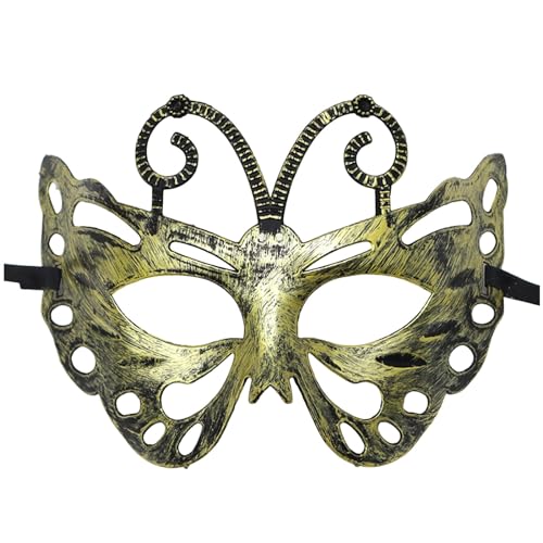 MaNMaNing Männer und Frauen Maskerade Vintage antike Form Für Karneval (Gold, One Size) von MaNMaNing