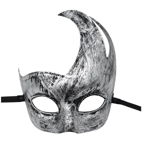 MaNMaNing Männer und Frauen Maskerade Vintage antike Form Für Karneval (Silver, One Size) MM02 von MaNMaNing