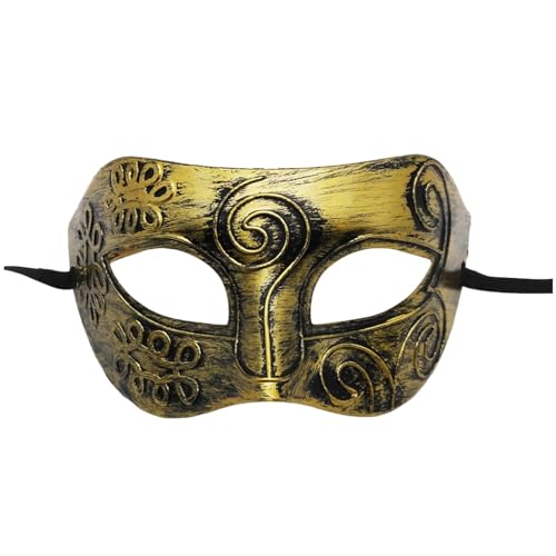 MaNMaNing Männer und Frauen Maskerade Vintage antike Form Karneval Kostüm (Gold, One Size) von MaNMaNing
