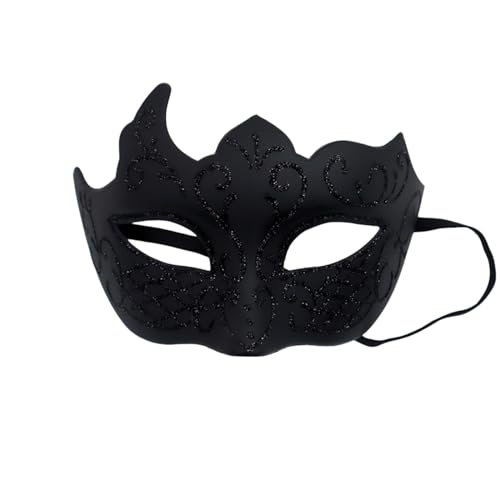 MaNMaNing Maskerade-Retro-Partygesicht, geeignet für Maskerade-Karnevalsparty-Geburtstagskostüme Karneval Cosplay Partys Kostüm (Black, One Size) von MaNMaNing
