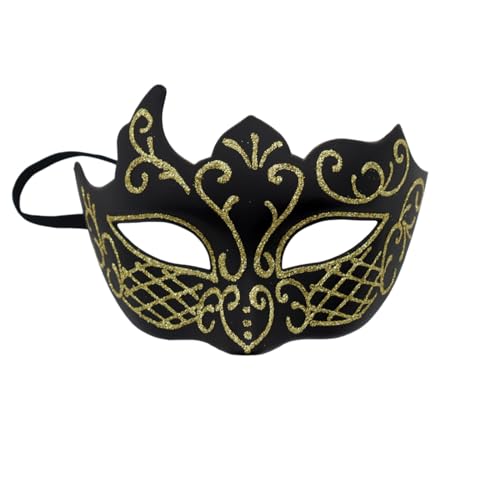 MaNMaNing Maskerade-Retro-Partygesicht, geeignet für Maskerade-Karnevalsparty-Geburtstagskostüme Karneval Cosplay Partys Kostüm (Gold, One Size) von MaNMaNing