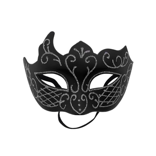 MaNMaNing Maskerade-Retro-Partygesicht, geeignet für Maskerade-Karnevalsparty-Geburtstagskostüme Karneval Cosplay Partys Kostüm (Silver, One Size) von MaNMaNing