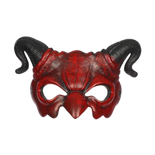 MaNMaNing Verbessertes Karnevals-Maskerade-Partykostüm mit Requisiten für festliche Auftritte im RP-Thema Für Karneval (Red, One Size) von MaNMaNing