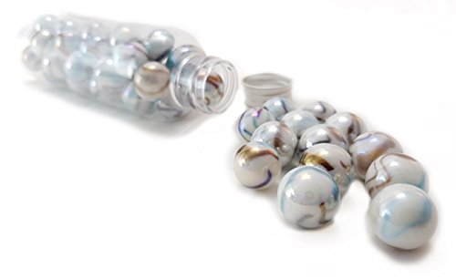 MaRécréation – 30 luxuriöse und glänzende Glaskugeln, zum Sammeln, SKU-Tigre-Weiß, 16 mm MaRécréation – 30 luxuriöse und glänzende Glaskugeln, zum Sammeln, SKU-Tigre-Weiß, 16 mm von MaRécréation