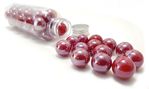MaRécréation - 30 Perlmuttkugeln, 16 mm – Glaskugel zum Sammeln (rot) von MaRécréation