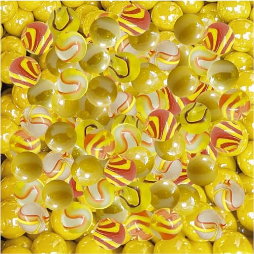 MaRécréation SKU-Jaune-Bourdon 30 Murmeln, kreatives Mischen, aus Glas, zum Sammeln, gelb, 16 mm MaRécréation SKU-Jaune-Bourdon 30 Murmeln, kreatives Mischen, aus Glas, zum Sammeln, gelb, 16 mm von MaRécréation