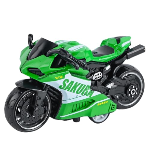 MaSif Modespielzeug Motorrad Motorrad Legierung Motorrad Simulation Pull-Back Motorrad Kinder Motorrad Spielzeug Geeignet Für Kinder Über 3 Jahre Alt Geburtstagsgeschenk (Grün) von Buosha