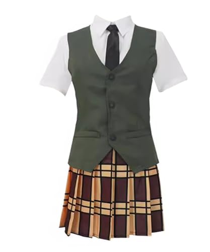 MaYng Anime Aihara Mei Cosplay Kostüm Damen Halloween Uniform Anzug Matrosenanzug Grün Outfits (Damen, M) von MaYng