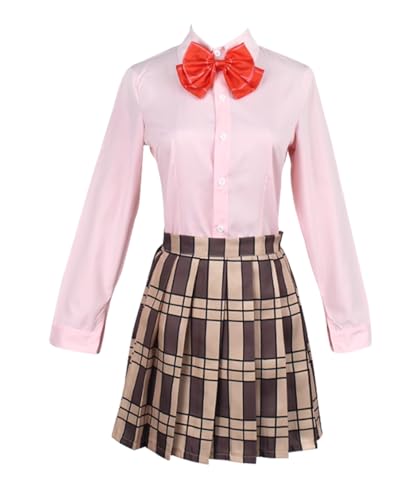 MaYng Anime Aihara Yuzu Cosplay Kostüm Damen Halloween Uniform Anzug Matrosenanzug Rosa Outfits (Small) von MaYng