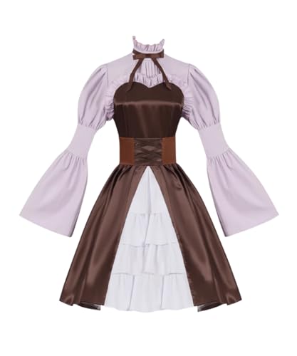 MaYng Anime Frieren Cosplay Kostüm Damen Halloween Uniform Anzug Matrosenanzug Weiß Outfits (Medium) von MaYng