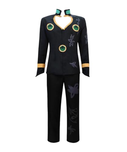 MaYng Anime Giorno Giovanna Cosplay-Kostüm für Herren oder Damen, Halloween-Uniform-Anzug, komplettes Set, schwarze Outfits (Damen, Größe M) von MaYng