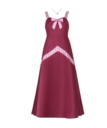 MaYng Anime Mirajane Cosplay Kostüm Damen Halloween Uniform Anzug Rot Langes Kleid Outfits (X-Large) von MaYng