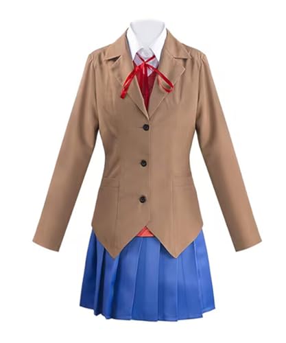 MaYng Anime Monika Cosplay Kostüm Damen Halloween Uniform Anzug Matrosenanzug Outfits (Damen, S) von MaYng
