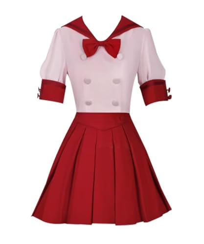 MaYng Anime Nanami Ruchia Cosplay Kostüm Damen Halloween Uniform Anzug Rot Kleid Outfits (X-Large) von MaYng