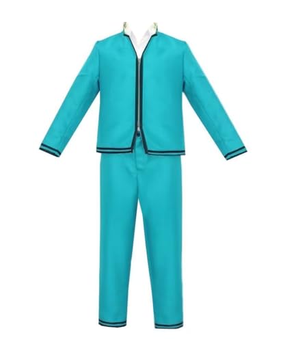 MaYng Anime Saiki Kusuo Cosplay Kostüm Herren Halloween Uniform Anzug Komplettes Set Grün Outfits (X-Large) von MaYng