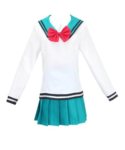 MaYng Anime Teruhashi Kokomi Cosplay Kostüm Damen Halloween Uniform Matrosenanzug Grün Outfits (XX-Small) von MaYng