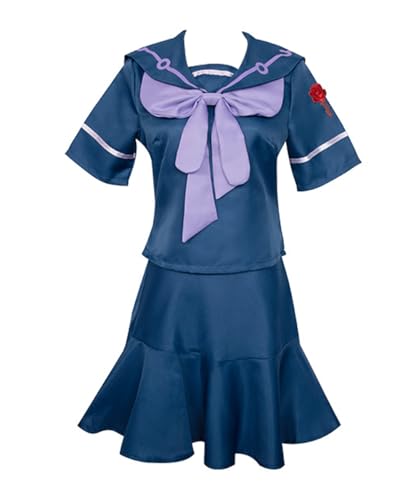MaYng Anime Yamagishi Yukako Cosplay Kostüm Damen Halloween Uniform Anzug Blau Kleid Outfits (Medium) von MaYng