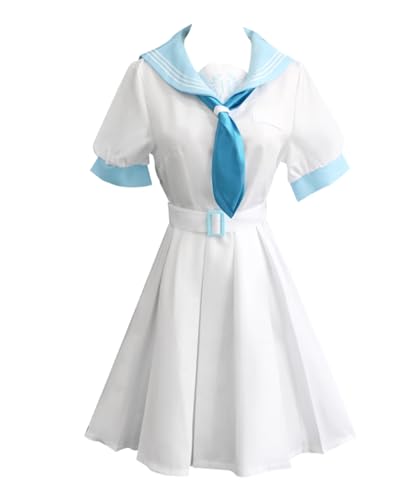 MaYng Anime Yukihana Lamy Cosplay Kostüm Damen Halloween Uniform Anzug Matrosenanzug Weiß Outfits (groß) von MaYng