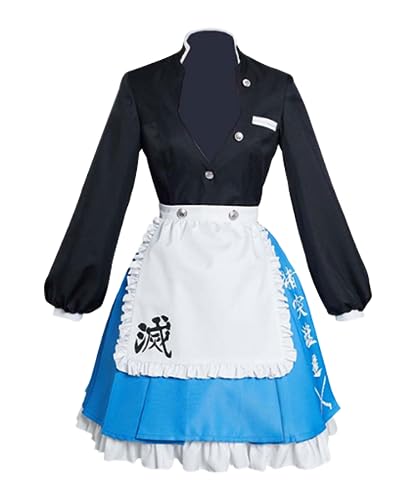 MaYng Damen Anime Hashibira Inosuke Cosplay Kostüm Lolita Uniform Anzug Schürze Kleid Halloween Outfits (Medium) von MaYng