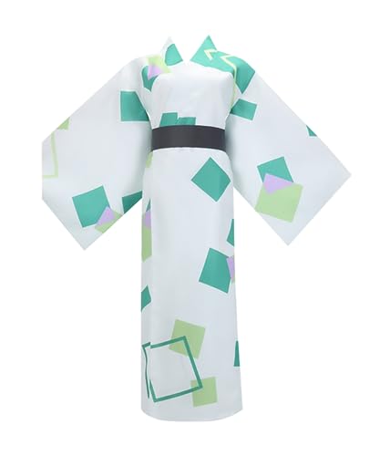 MaYng Damen Anime Kamado Tanjirou Cosplay Kostüm Komplettes Set Halloween Uniform Anzug Kimono (X-Large) von MaYng