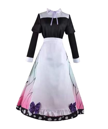 MaYng Damen Anime Kochou Shinobu Cosplay Kostüm Langes Kleid Halloween Uniform Anzug Outfits (Damen-XL) von MaYng