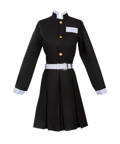 MaYng Damen Anime Tsuyuri Kanao Cosplay Kostüm Halloween Uniform Kleid Cosplay Party Matrosen Anzug (Schwarz, Frauen-L) von MaYng