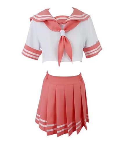 MaYng Hot Anime Astolfo Cosplay Kostüm Damen Halloween Uniform Anzug Matrosenanzug Rosa Outfits (Medium) von MaYng