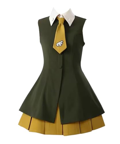 MaYng Hut Anime KINOMOTO Cosplay Kostüm Damen Halloween Uniform Anzug Grün Kleid Outfits (Medium) von MaYng