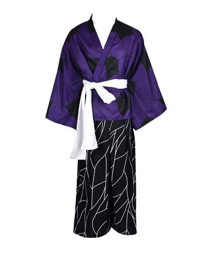 MaYng Unisex Anime Kokushibo Cosplay Kostüm Halloween Uniform Anzug Komplettes Set Kimono Outfits (Damen, klein) von MaYng