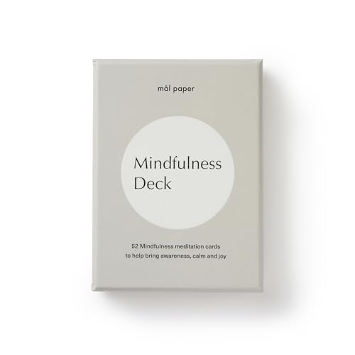 Mal Paper Mindfulness Meditationskarten-Deck, 52 Stück, ideal für Achtsamkeit, Herausforderung, Mantras, Meditationswerkzeuge, inspirierende Karten und als positives Denkwerkzeug Mal Paper Mindfulness Meditationskarten-Deck, 52 Stück, ideal für Achtsamkeit, Herausforderung, Mantras, Meditationswerkzeuge, inspirierende Karten und als positives Denkwerkzeug von Mål Paper