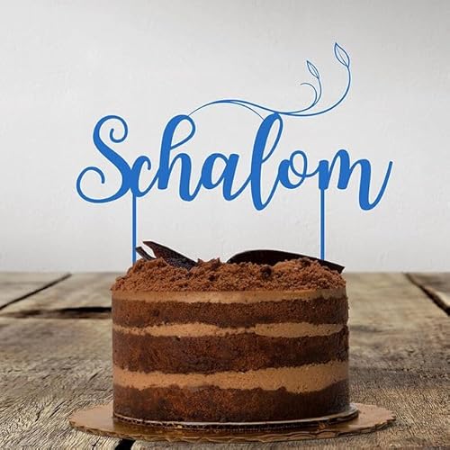 Torten Topper | Schalom | Deutsch | Blau Torten Topper | Schalom | Deutsch | Blau von Maamin