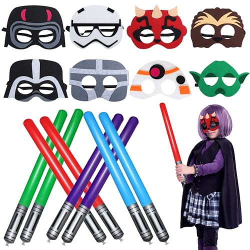Partygeschenke zum Thema Galaxie für Kinder 16 Filzmasken Luftballons in Lichtschwertform und anderes Partyzubehör für die Party Halloween Partygeschenke zum Thema Galaxie für Kinder 16 Filzmasken Luftballons in Lichtschwertform und anderes Partyzubehör für die Party Halloween von Maazusa