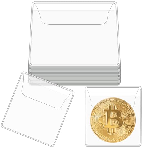 50 Stück Münzhüllen,Mabor Münztaschen 5,5x5,5cm Münztasche Kunststoff Münzen Aufbewahrung Transparente Münzen Hüllen Single Pocket Münzhüllenhalter für Münzen Schmuck Kleine Gegenstände 50 Stück Münzhüllen,Mabor Münztaschen 5,5x5,5cm Münztasche Kunststoff Münzen Aufbewahrung Transparente Münzen Hüllen Single Pocket Münzhüllenhalter für Münzen Schmuck Kleine Gegenstände von Mabor